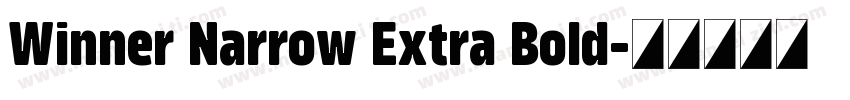 Winner Narrow Extra Bold字体转换